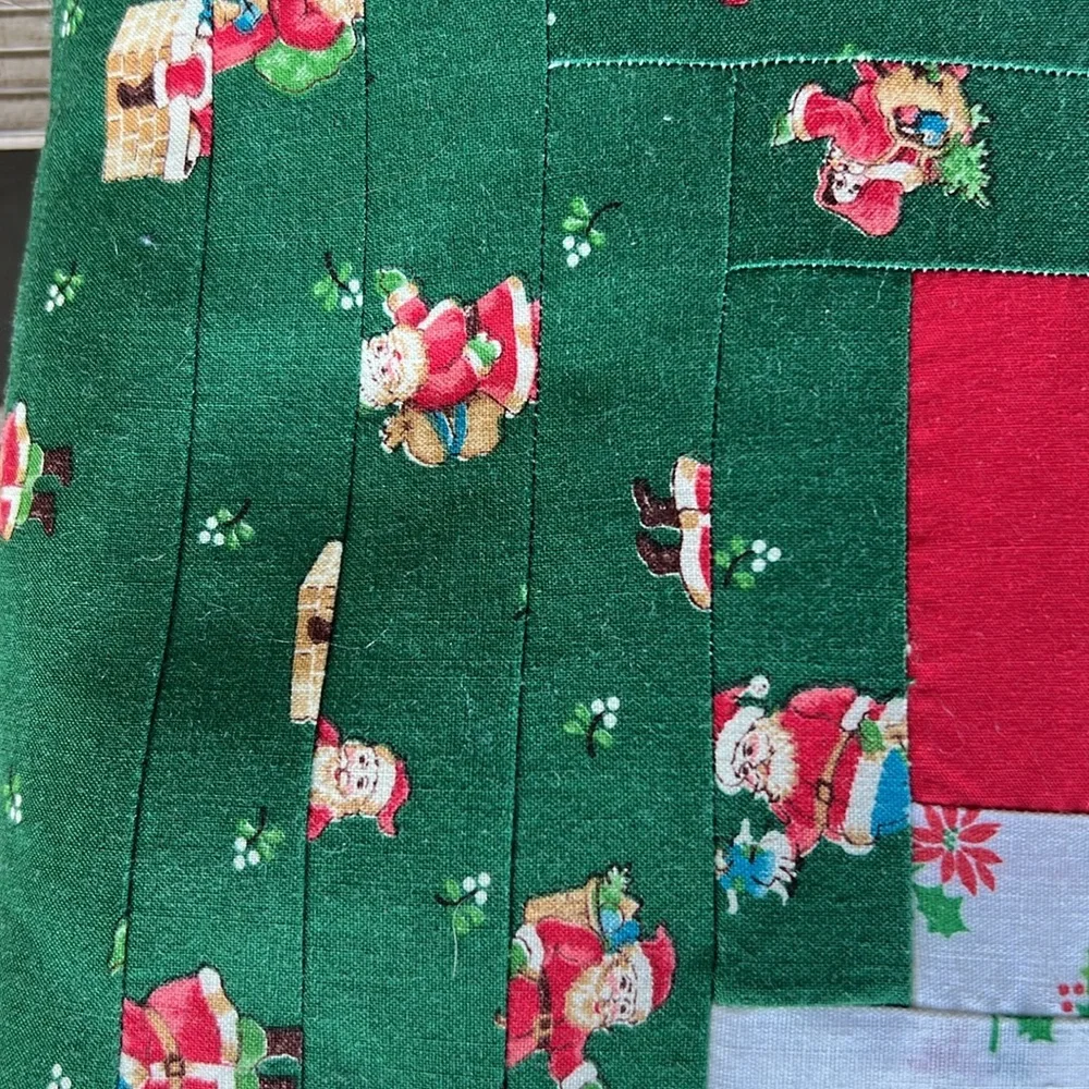 Vintage handmade Christmas pillow 12 in  by 12 in